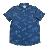 Oceans East Layday S/S Button Down - Tortuga Blue
