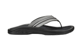 OluKai Mens Hokua Sandals-Sharkskin/Dark Shadow