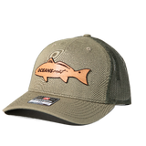 Oceans East Redfish Leather Patch Hat