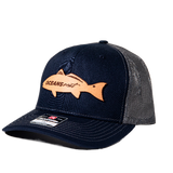 Oceans East Redfish Leather Patch Hat