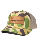 Oceans East Leather Patch Duck Camo Hat