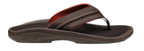 OluKai Mens Hokua Sandals-Dark Java