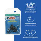 AFW Dual SS Ball Bearing Snap Swivel Black