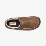 Olukai Moloa Leather Slipper - Toffee/Dark Wood
