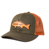 Oceans East Redfish Leather Patch Hat