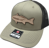 Oceans East Redfish Leather Patch Hat