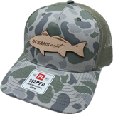 Oceans East Redfish Leather Patch Hat