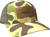 Oceans East Leather Patch Duck Camo Hat