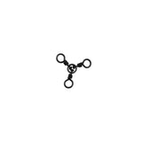 AFW Brass 3-Way Swivel Black 12pk