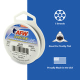 AFW Surflon Nylon Coated SS Leader Black 30ft